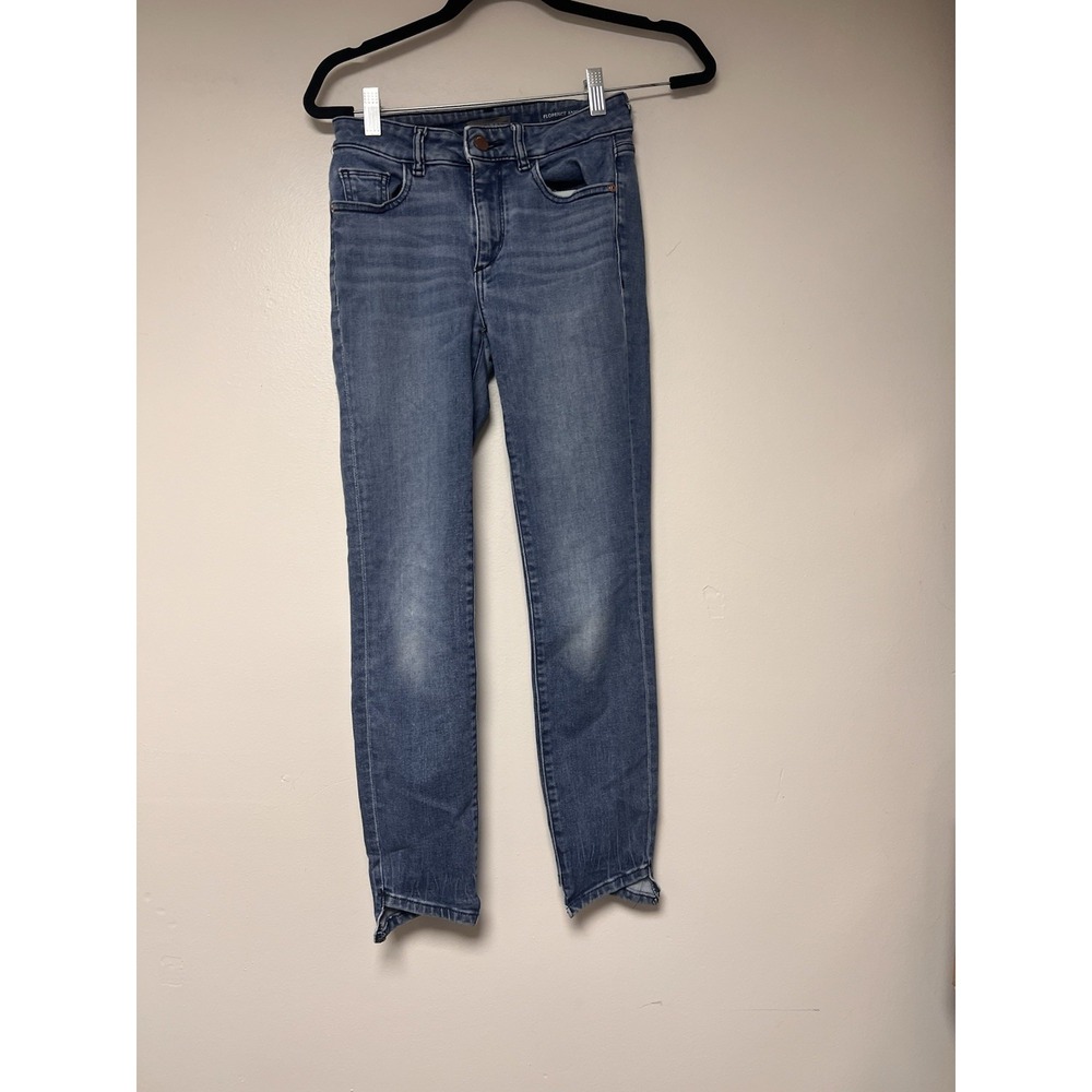 DL1961 Florence Ankle Mid Rise Skinny Blue Jeans Women's Size 24 Indie Sleaze